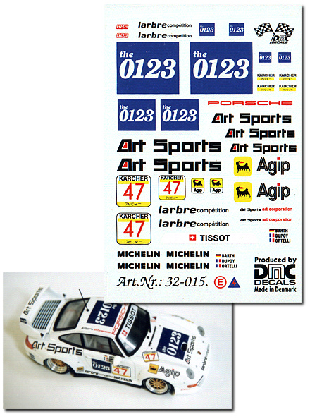 DMC decal Porsche GT 2, Art Sport 123